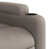 vidaXL Elektrické zvedací masážní polohovací křeslo taupe textil