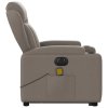 vidaXL Elektrické zvedací masážní polohovací křeslo taupe textil