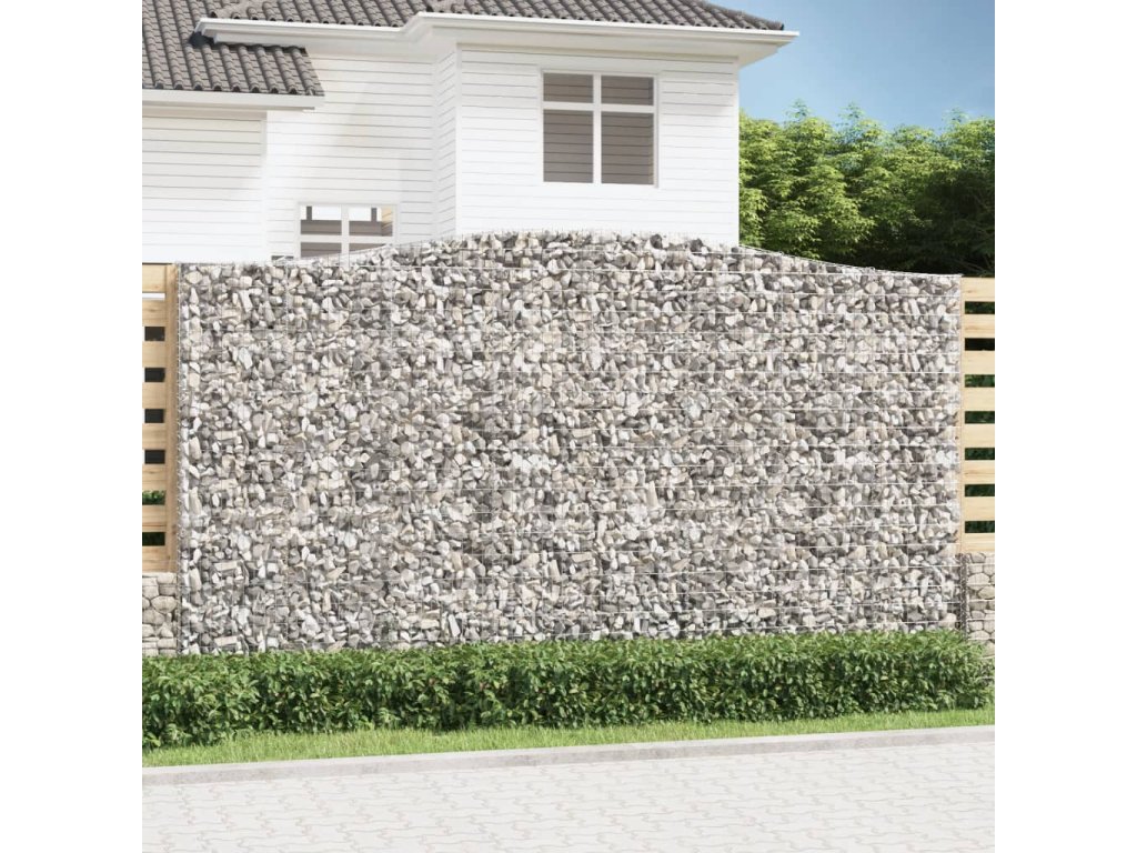 vidaXL Oblúkový gabionový kôš 2 ks 400x50x220/240cm pozinkované železo