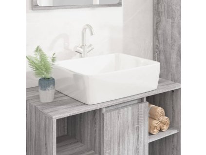 vidaXL Umývadlo biele 48x37x13 cm keramické obdĺžnik