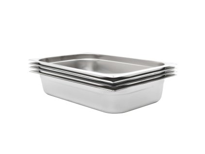 vidaXL Gastronádoby 4 ks, GN 1/1, 100 mm, nehrdzavejúca oceľ