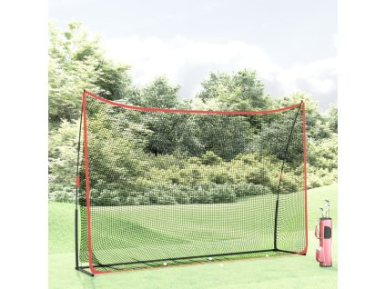 vidaXL Golfová tréningová sieť čierno-červená 305x91x213 cm polyester