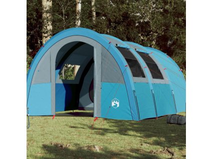 vidaXL Kempingový stan 4 osoby modrý 483x340x193 cm 185T taft