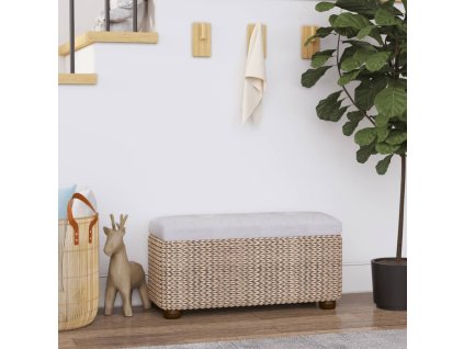 vidaXL Úložné lavice 2 ks so sivým vankúšom 69 cm Cattail