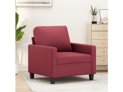 vidaXL Kreslo vínovo-červené 60 cm umelá koža