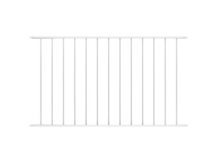 vidaXL Plotový panel, práškovaná oceľ 1,7x1,25 m, biely