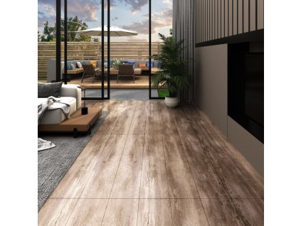 vidaXL Samolepiace podlahové dosky z PVC 5,21 m² 2 mm ošúchané drevo