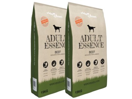 vidaXL Prémiové psie krmivo Adult Essence Beef 2ks 30kg