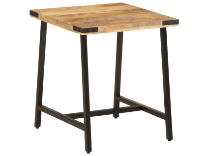 vidaXL Bočný stolík 45x45x50 cm mangovníkový masív a železo