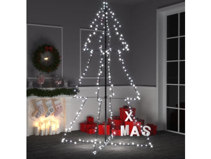 vidaXL Vianočný stromček, kužeľ, 240 LED, dovnútra aj von 118x180 cm