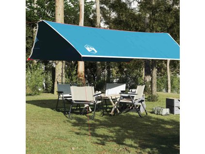 vidaXL Kempingová plachta modrá 500x294 cm vodotesná