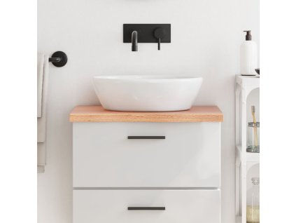 vidaXL Kúpeľňová doska bledohnedá 60x30x(2-4) cm ošetrený masív