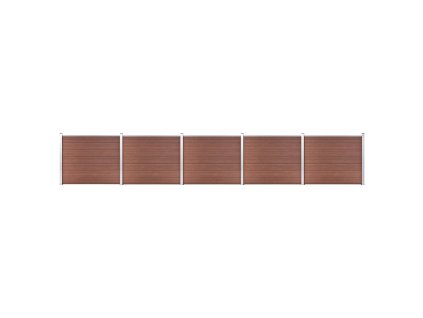 vidaXL Sada plotových panelov WPC 872x146 cm hnedá