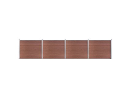 vidaXL Sada plotových panelov WPC 699x146 cm hnedá
