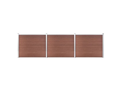 vidaXL Sada plotových panelov WPC 526x146 cm hnedá