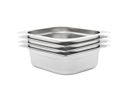 vidaXL Gastronádoby 4 ks, GN 1/2, 100 mm, nehrdzavejúca oceľ