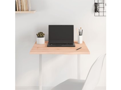 vidaXL Stolová doska 60x60x2 cm neošetrený dubový masív