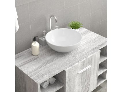 vidaXL Umývadlo biele 28x28x10 cm keramické