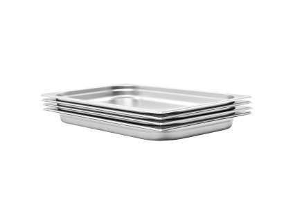 vidaXL Gastronádoby 4 ks, GN 1/1, 40 mm, nehrdzavejúca oceľ
