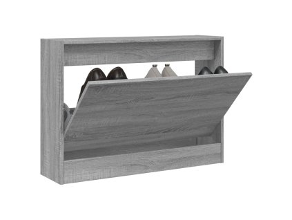 vidaXL Botník sivý dub sonoma 80x21x57 cm kompozitné drevo