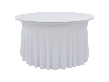 vidaXL Naťahovacie obrusy na stôl so závesom 2 ks biele 180x74 cm