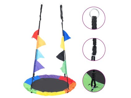 vidaXL Dúhová hojdačka s vlajkami 100 cm