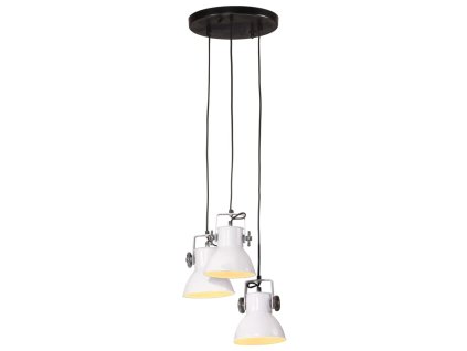 vidaXL Závesná lampa 25 W biela 30x30x100 cm E27
