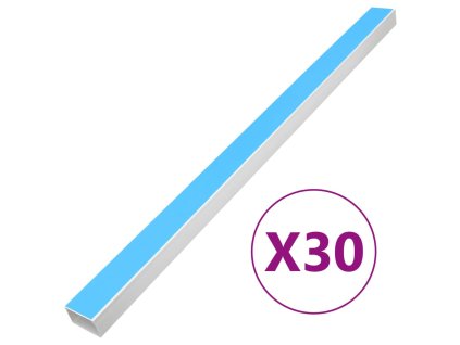 vidaXL Káblový rozvod samolepiaci 100x40 mm 30 m PVC