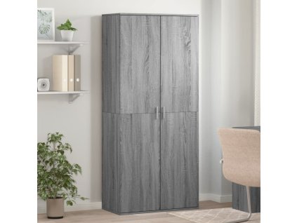 vidaXL Botník sivý sonoma 80x39x178 cm kompozitné drevo
