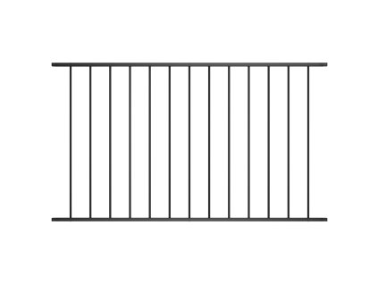 vidaXL Plotový panel, práškovaná oceľ 1,7x1,25 m, čierny