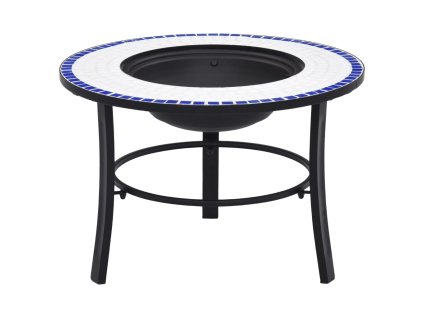 vidaXL Mozaikové ohnisko, modro biele 68 cm, keramika