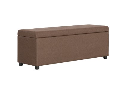 vidaXL Lavica s úložným priestorom 116 cm hnedá polyester