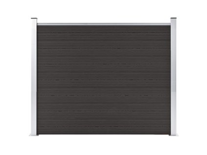 vidaXL Plotový panel WPC 180x146 cm čierny