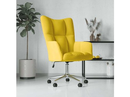vidaXL Relaxačné kreslo horčicovo-žlté zamat