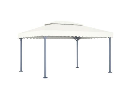 vidaXL Altánok 400x300 cm, krémový, hliník