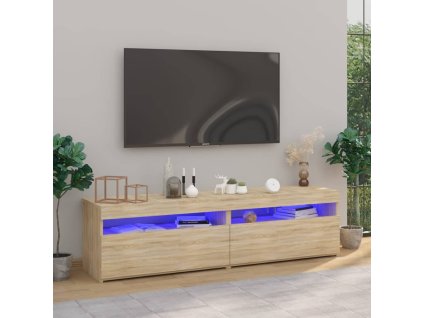 vidaXL TV skrinky 2 ks s LED svetlami dub sonoma 75x35x40 cm