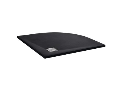 vidaXL Sprchová vanička SMC čierna 90x90 cm