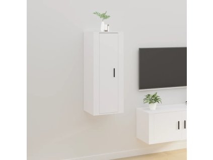vidaXL Nástenná TV skrinka biela 40x34,5x100 cm
