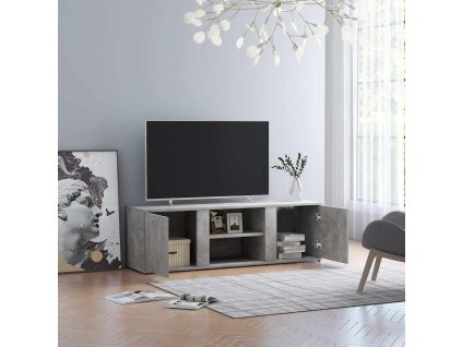 vidaXL TV skrinka, betónovo sivá 120x34x37 cm, kompozitné drevo
