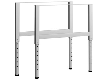 vidaXL Rámy na pracovné stoly 2 ks kovové 85x(69x95,5) cm sivé