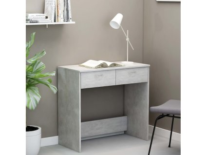 vidaXL Písací stôl, betónovo sivý 80x40x75 cm, kompozitné drevo