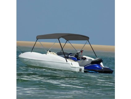vidaXL Strieška Bimini s 2 oblúkmi antracitová 150x120x110 cm