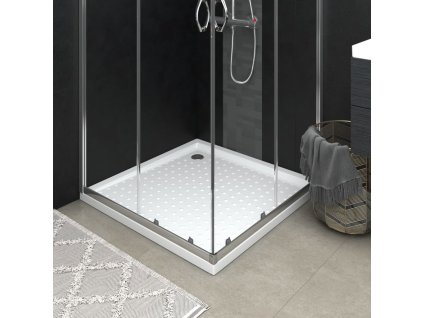 vidaXL Sprchová vanička s protišmykovými výbežkami biela 90x90x4 cm ABS