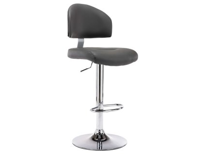 vidaXL Barová stolička, sivá, umelá koža