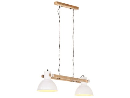 vidaXL Industriálna závesná lampa 25 W biela 109 cm E27