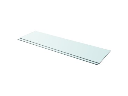 vidaXL Poličky 2 ks panel z priehľadného skla 110x30 cm