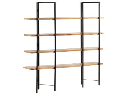 vidaXL 4-poschodová knižnica 160x35x160 cm mangovníkový masív