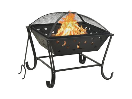 vidaXL Prenosné ohnisko s kutáčom 62 cm XXL oceľ