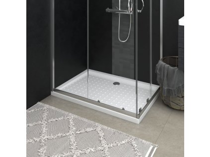 vidaXL Sprchová vanička s protišmykovými výbežkami biela 70x100x4 cm ABS