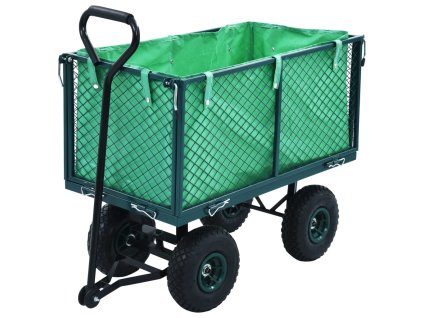 vidaXL Záhradný ručný vozík zelený 350 kg
